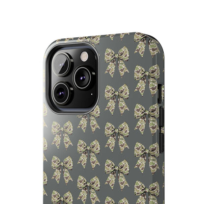 Vintage Camouflage Bow Phone Case