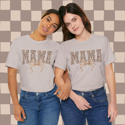 Leopard MAMA bow tee