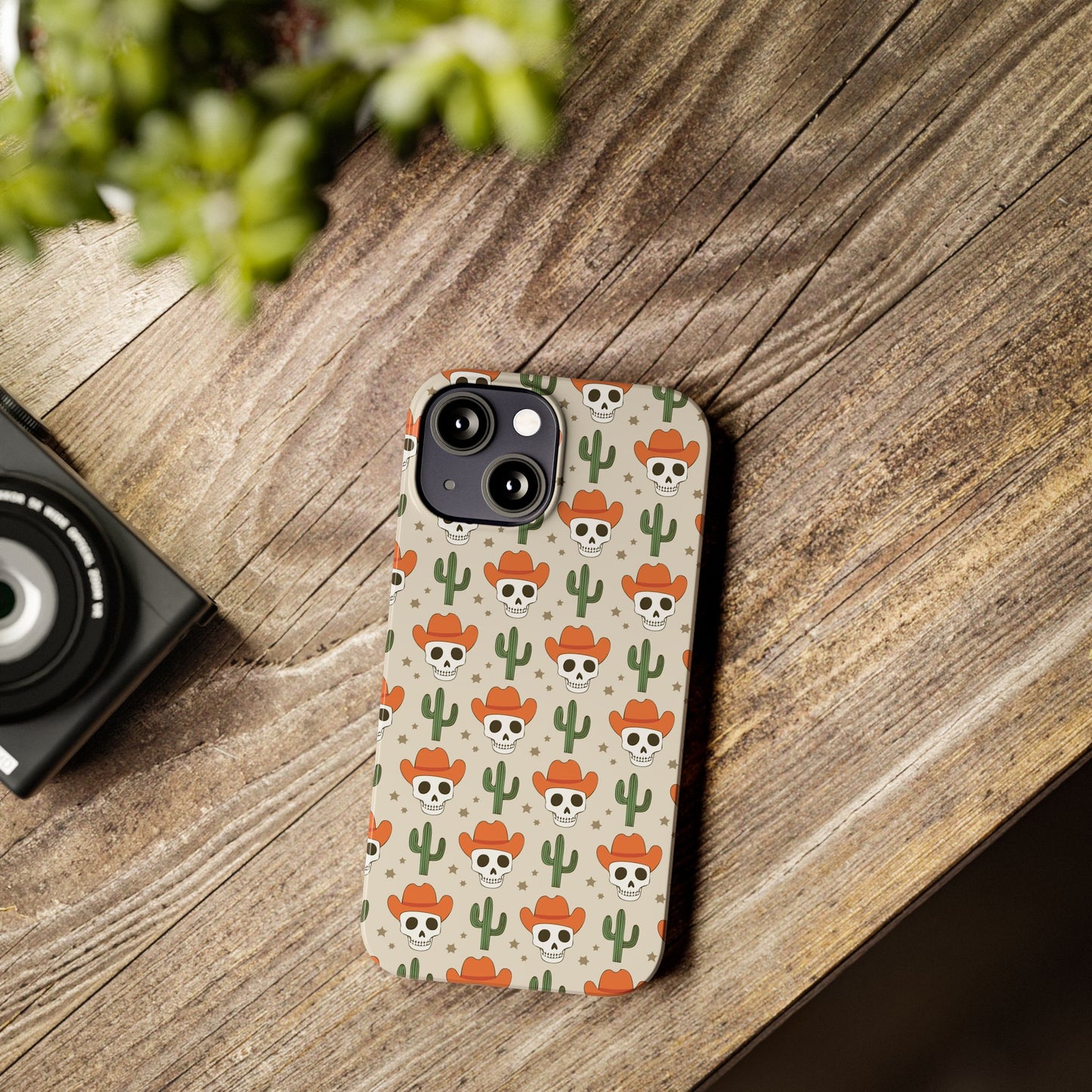 Retro Western Skeleton iPhone Case