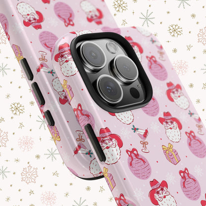 Preppy Pink Santa Phone Case