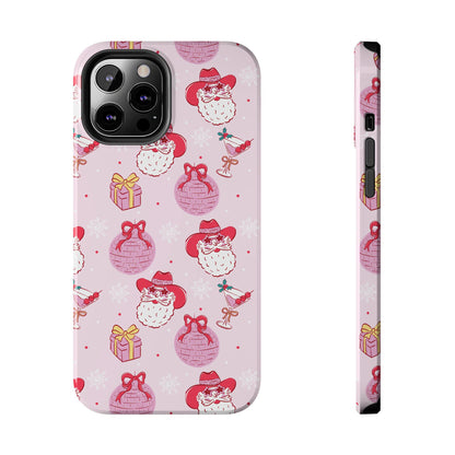 Preppy pink santa phone case