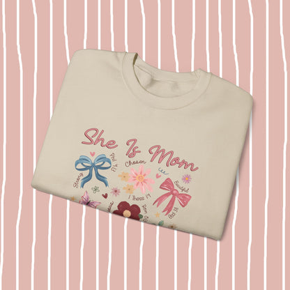She Is… Mom Sweatshirt ✝️🌸