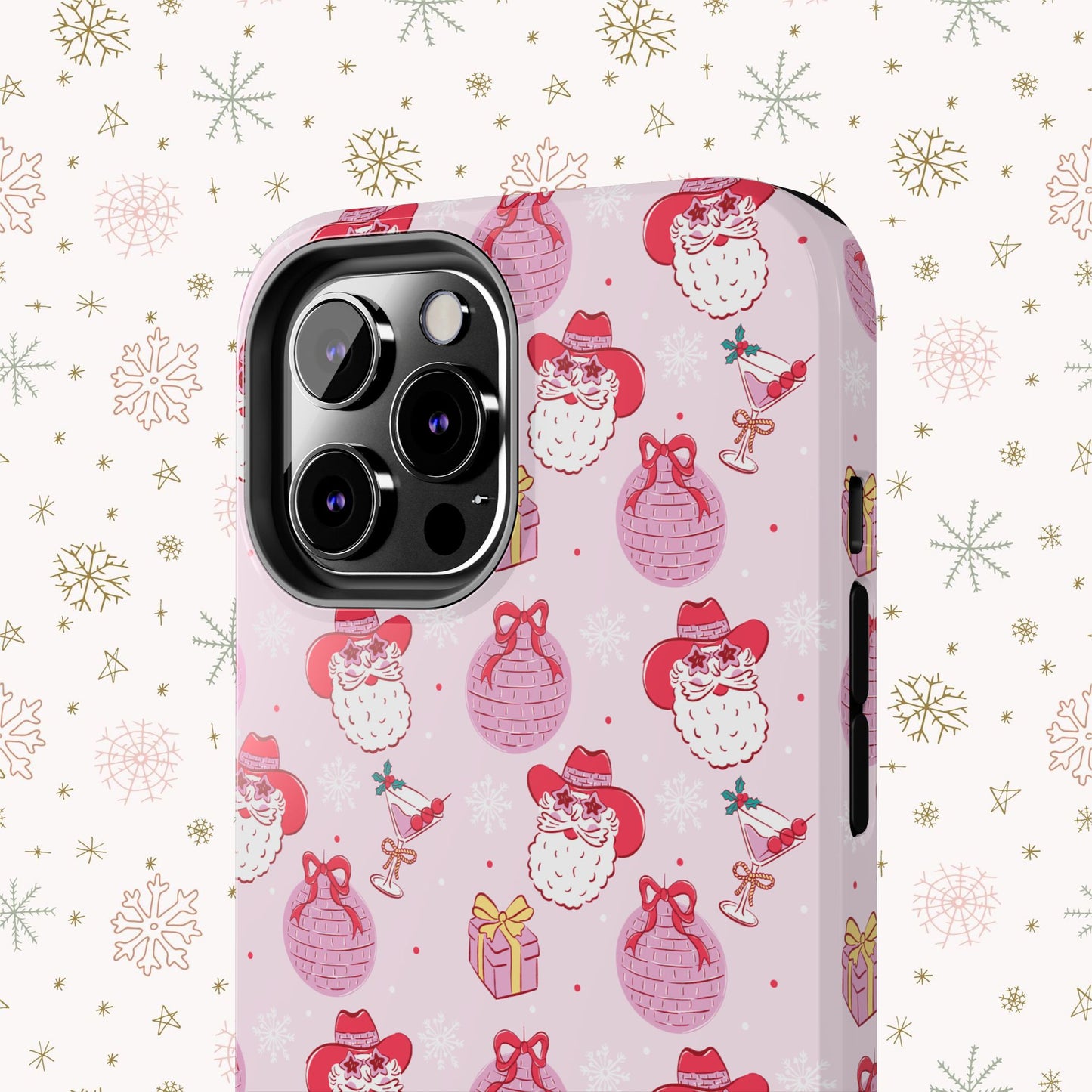 Preppy Pink Santa Phone Case