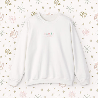 Merry and Bright, Embroidered Crew