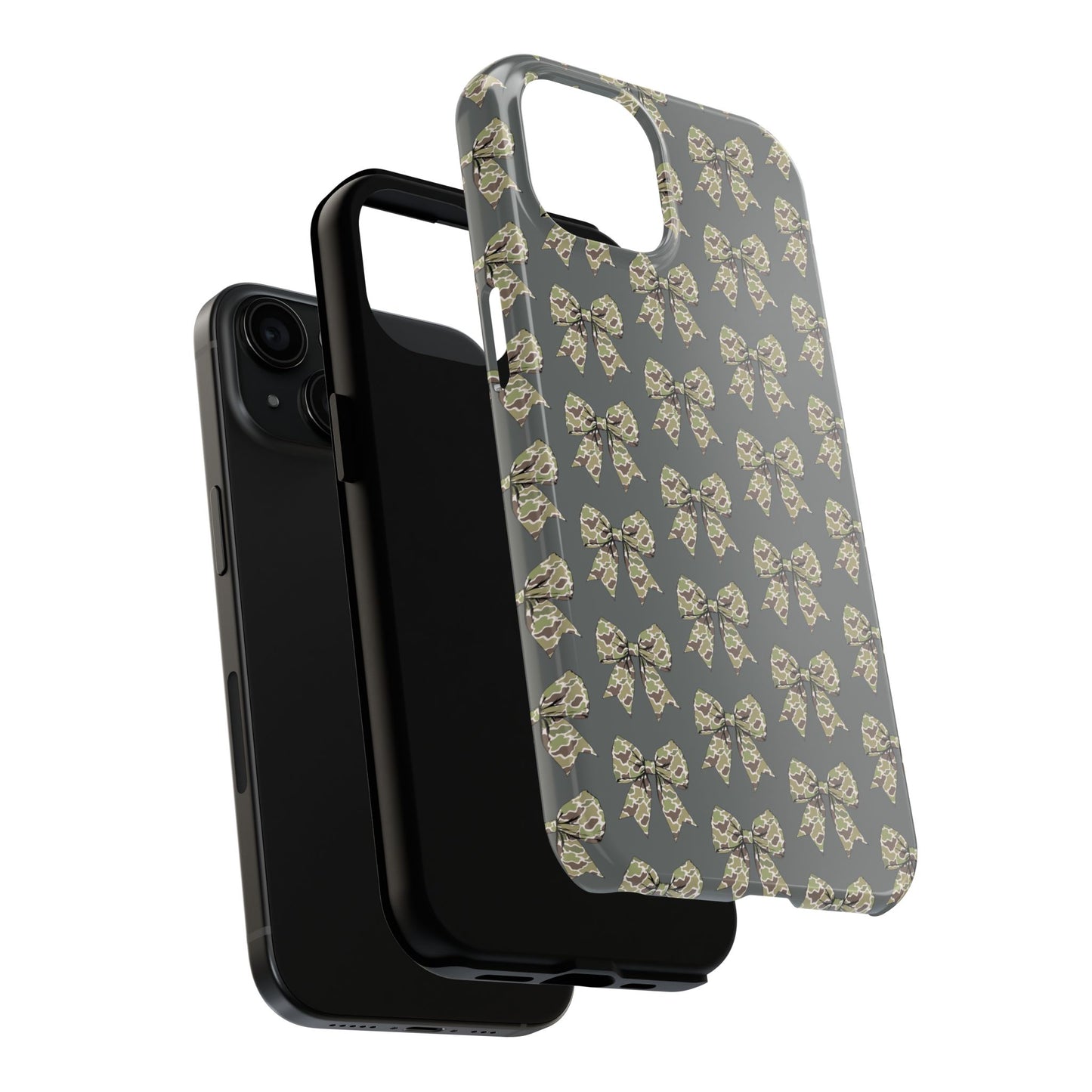 Vintage Camouflage Bow Phone Case