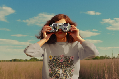 Floral camo bow sweatshirt