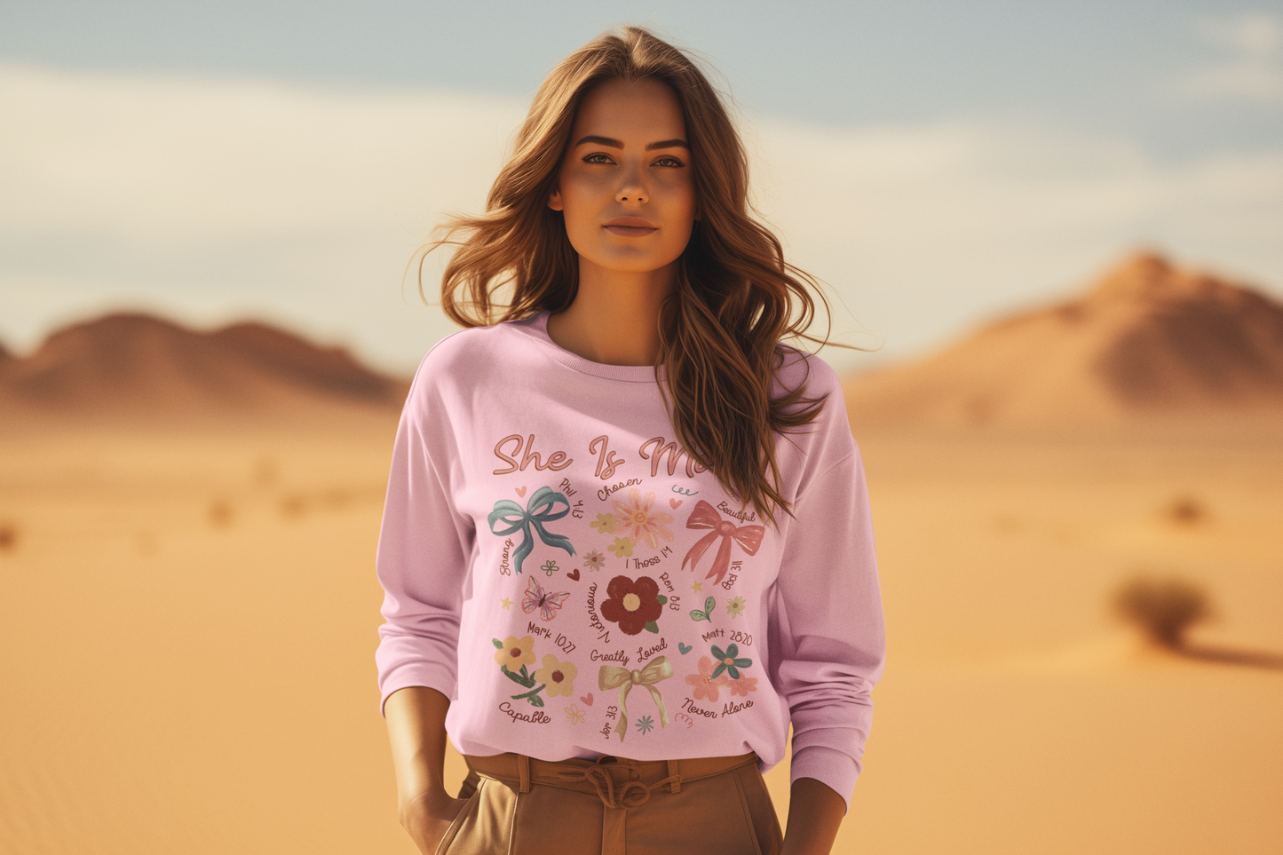 She Is… Mom Sweatshirt ✝️🌸