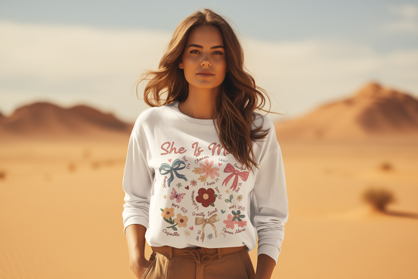 She Is… Mom Sweatshirt ✝️🌸