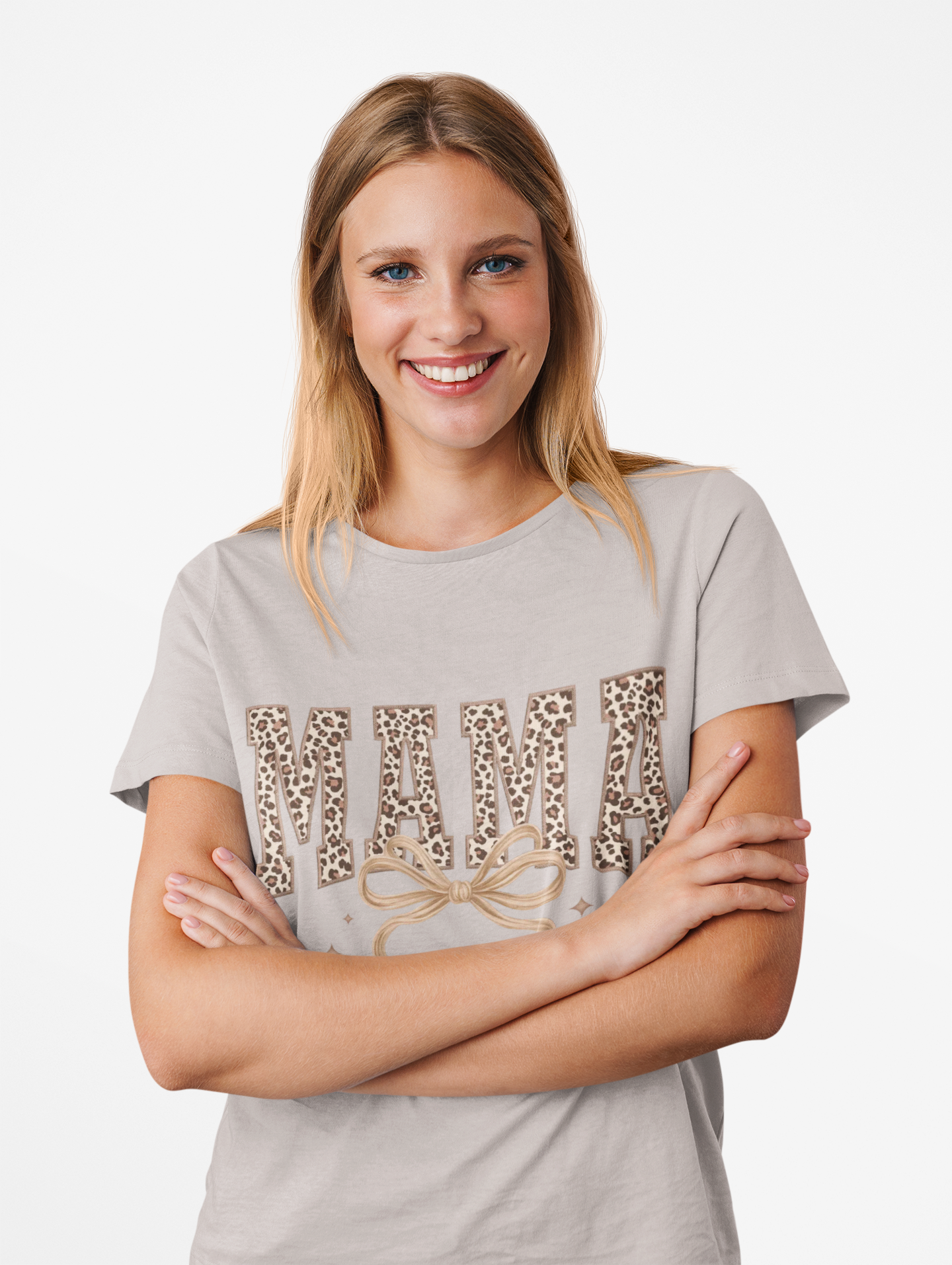 Leopard MAMA bow tee