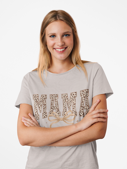 Leopard MAMA bow tee