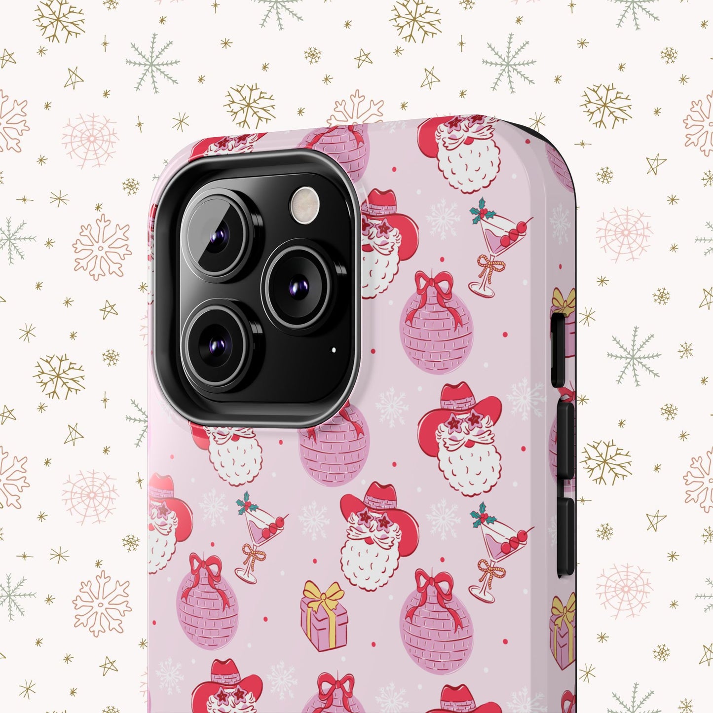Preppy Pink Santa Phone Case