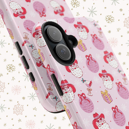 Preppy Pink Santa Phone Case