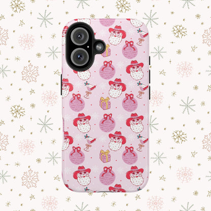 Preppy Pink Santa Phone Case