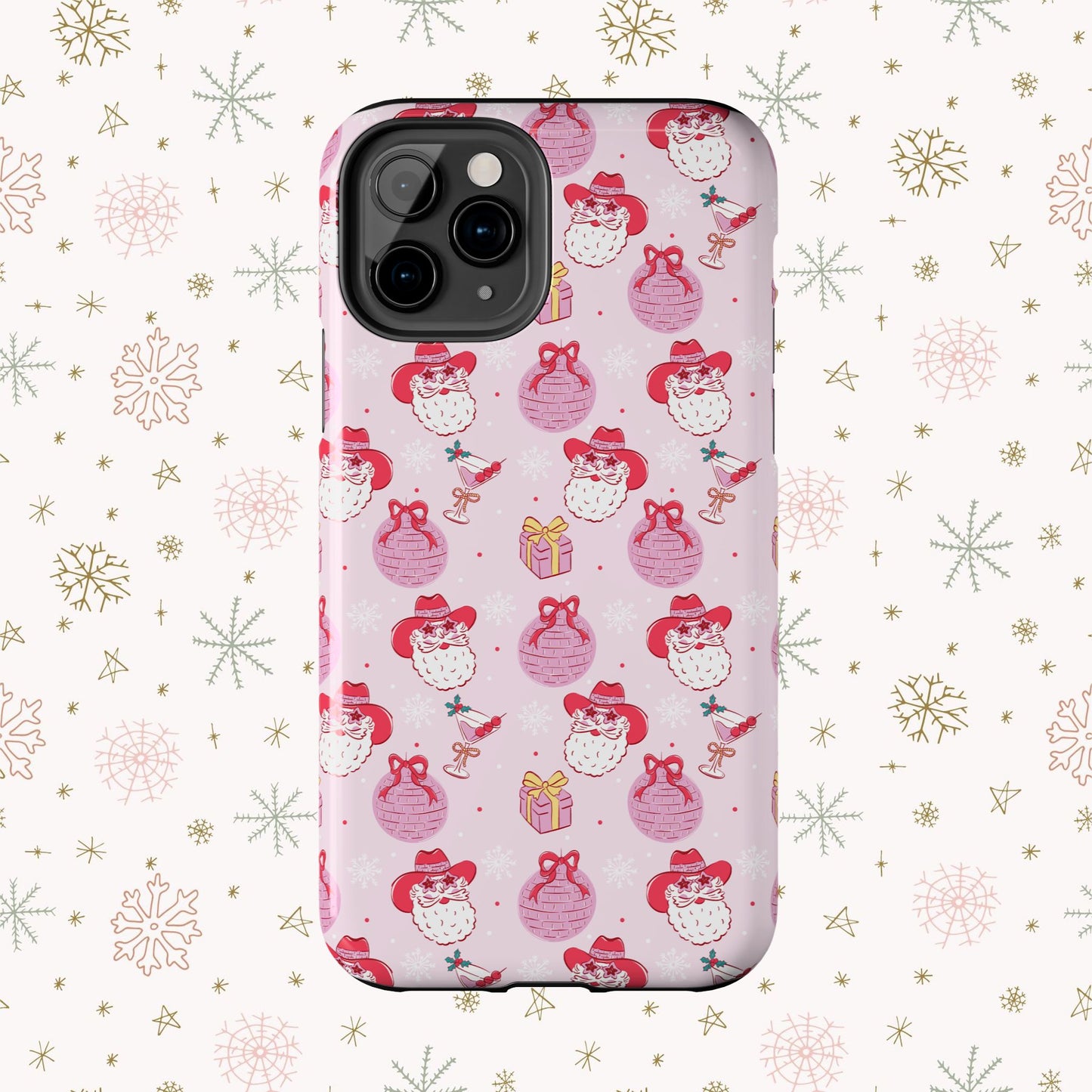 Preppy Pink Santa Phone Case