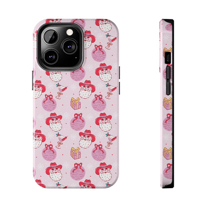 Preppy Pink Santa Phone Case