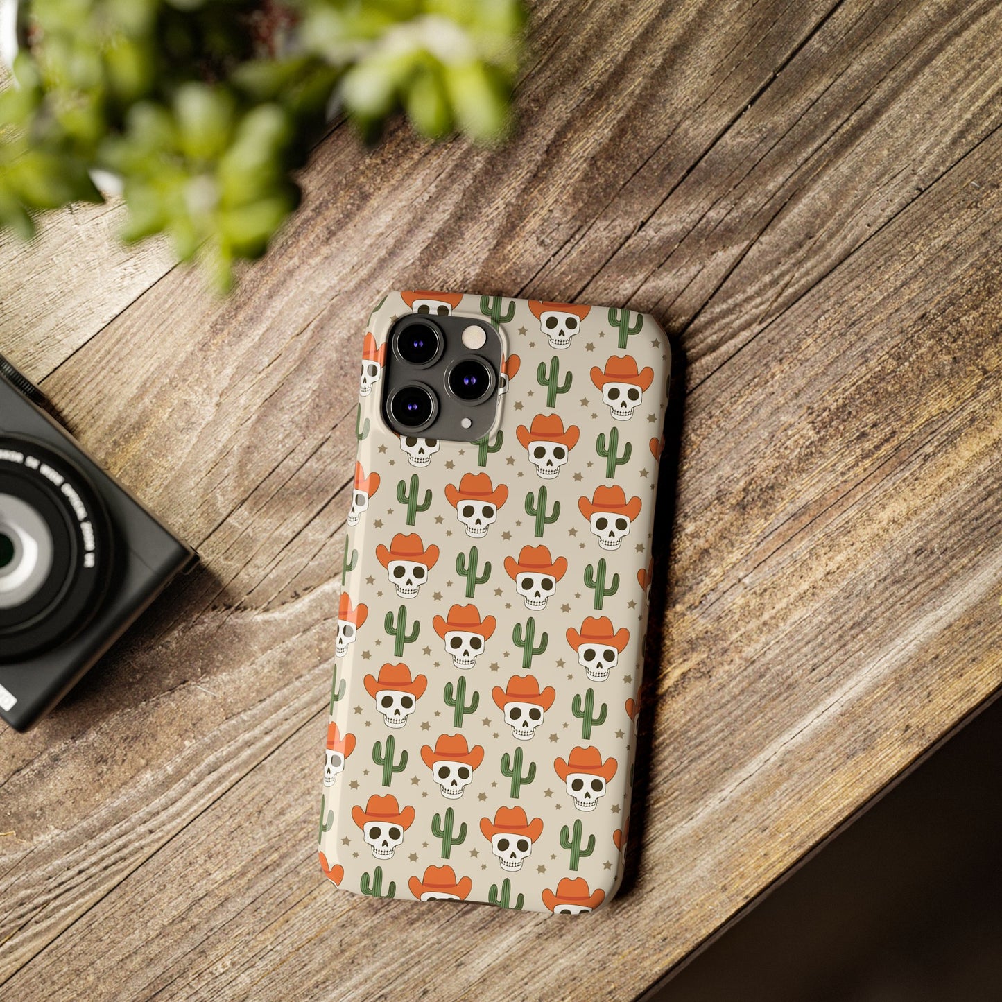 Retro Western Skeleton iPhone Case