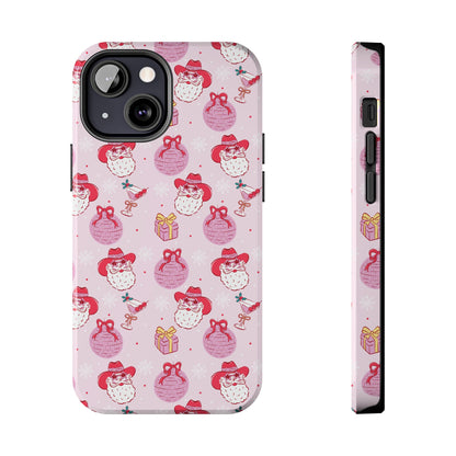Preppy Pink Santa Phone Case