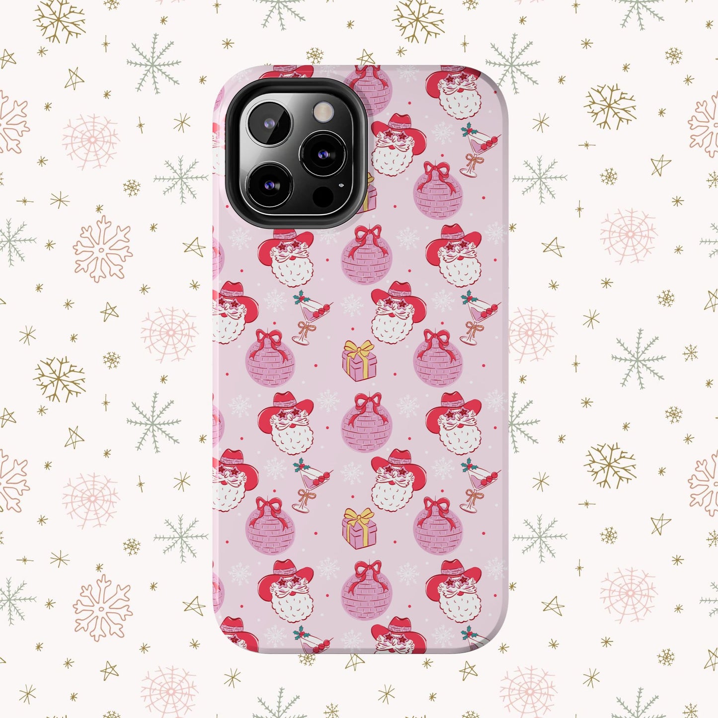 Preppy Pink Santa Phone Case