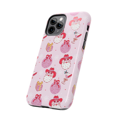 Preppy pink santa phone case