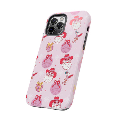 Preppy pink santa phone case