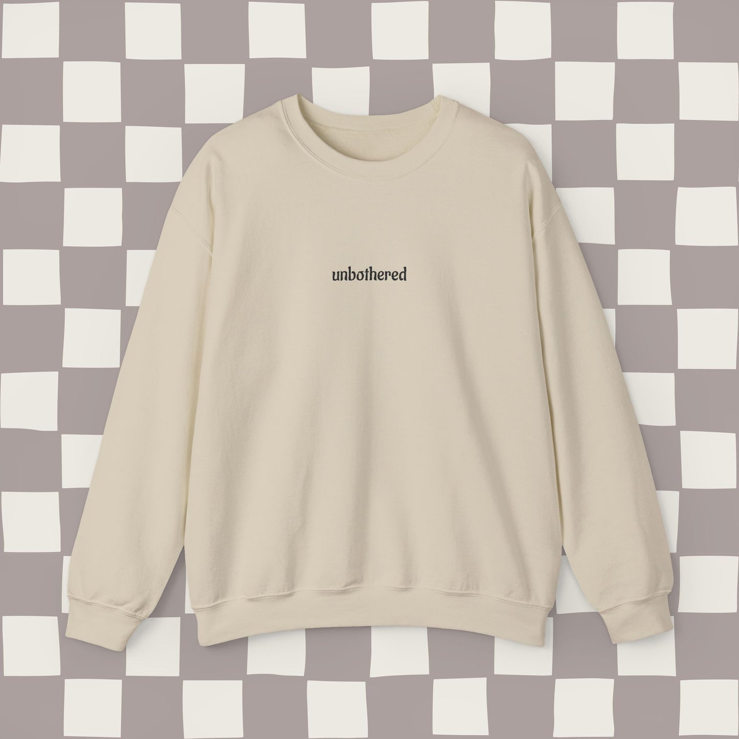 unbothered, embroidered