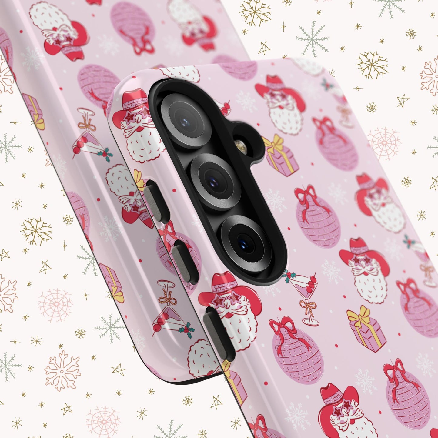 Preppy Pink Santa Phone Case