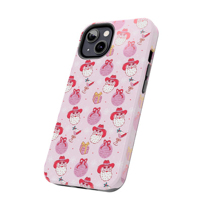 Preppy Pink Santa Phone Case