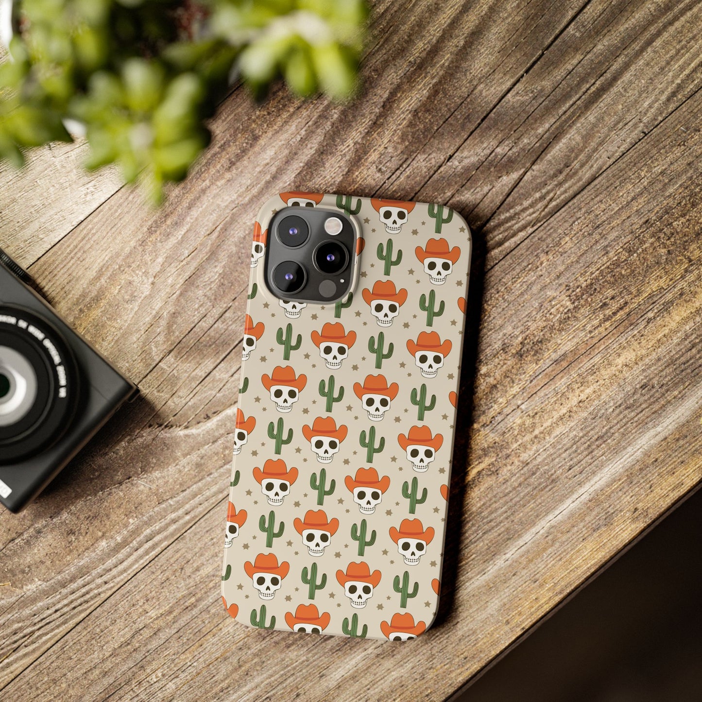 Retro Western Skeleton iPhone Case