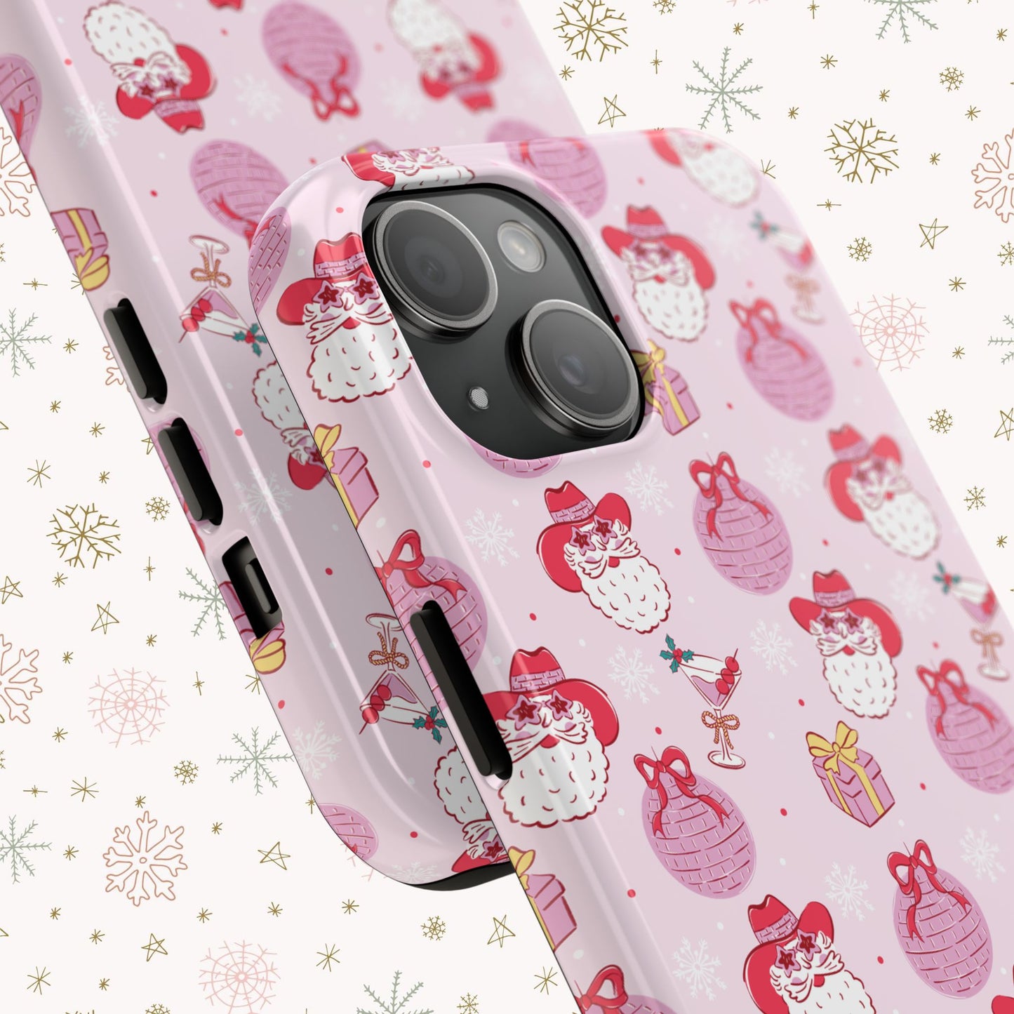 Preppy Pink Santa Phone Case
