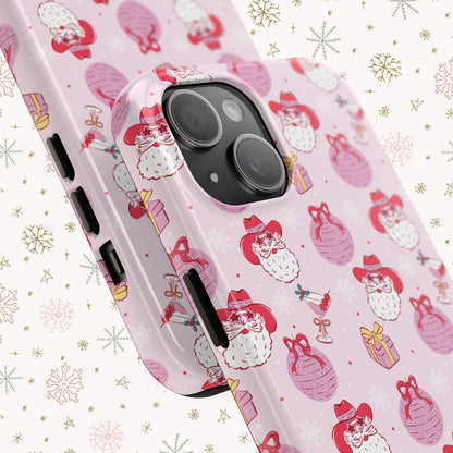 Preppy Pink Santa Phone Case