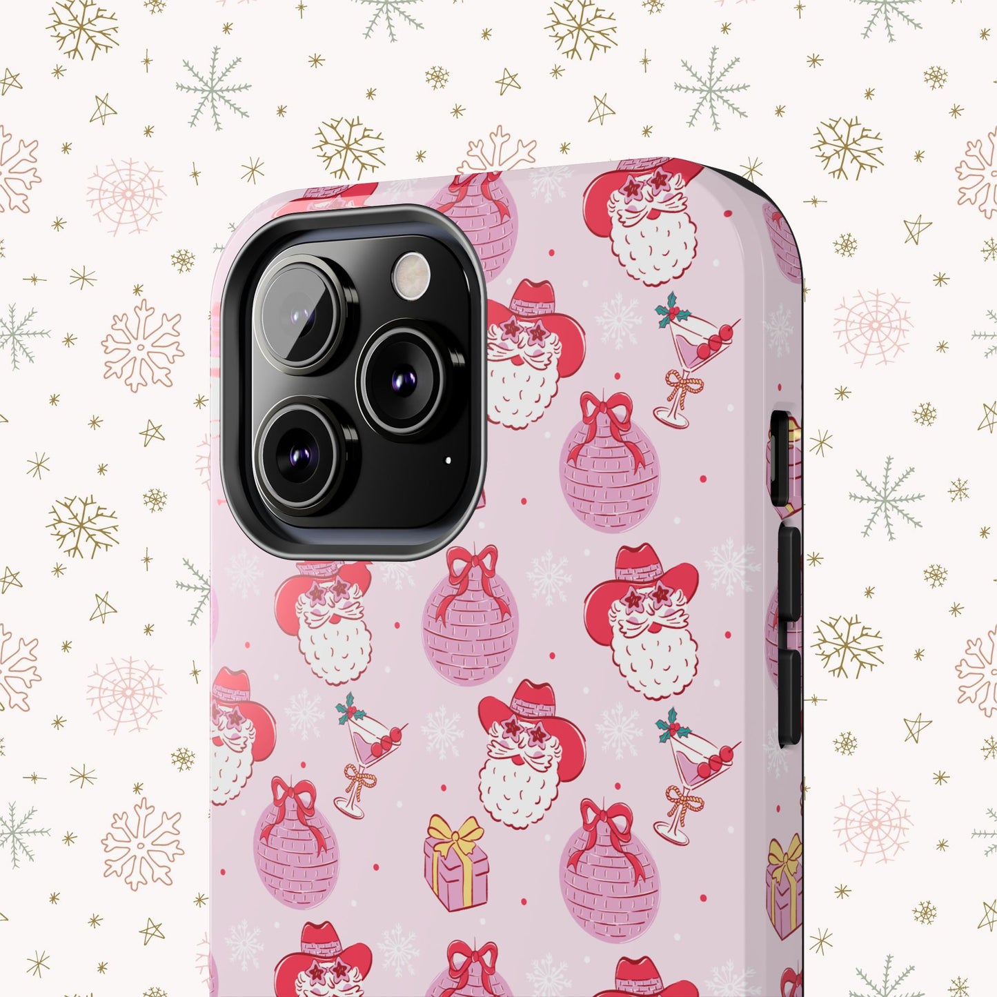 Preppy Pink Santa Phone Case
