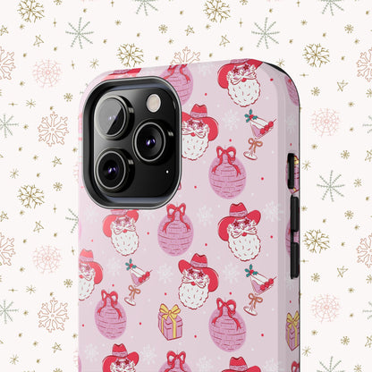 Preppy Pink Santa Phone Case