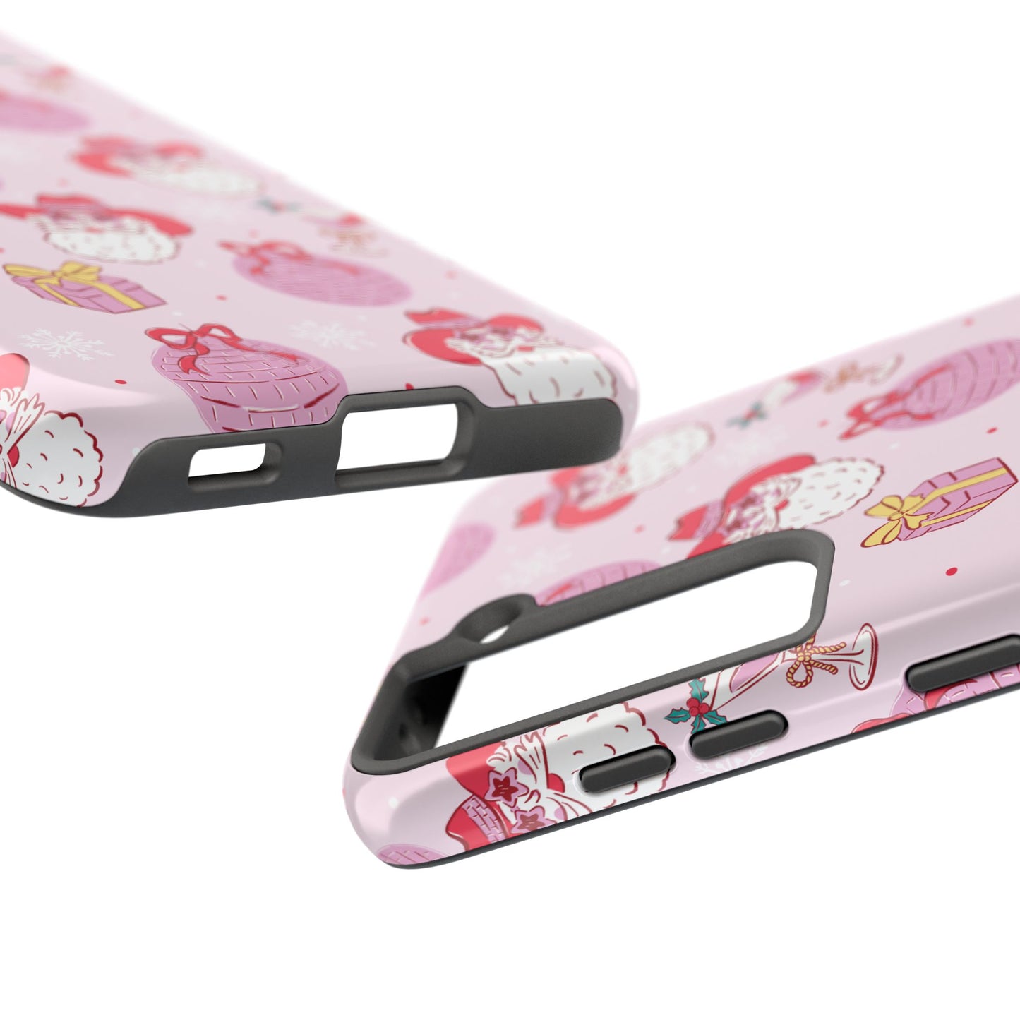 Preppy pink santa phone case