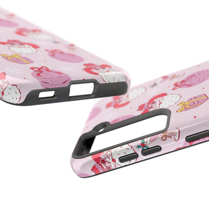 Preppy pink santa phone case