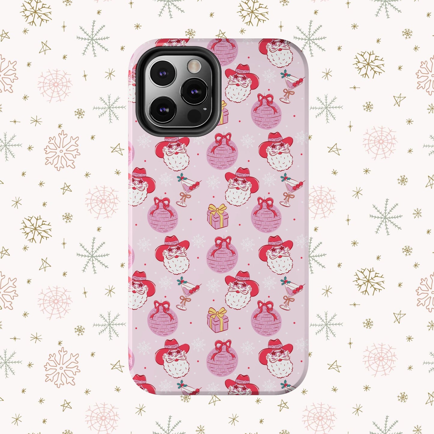 Preppy Pink Santa Phone Case