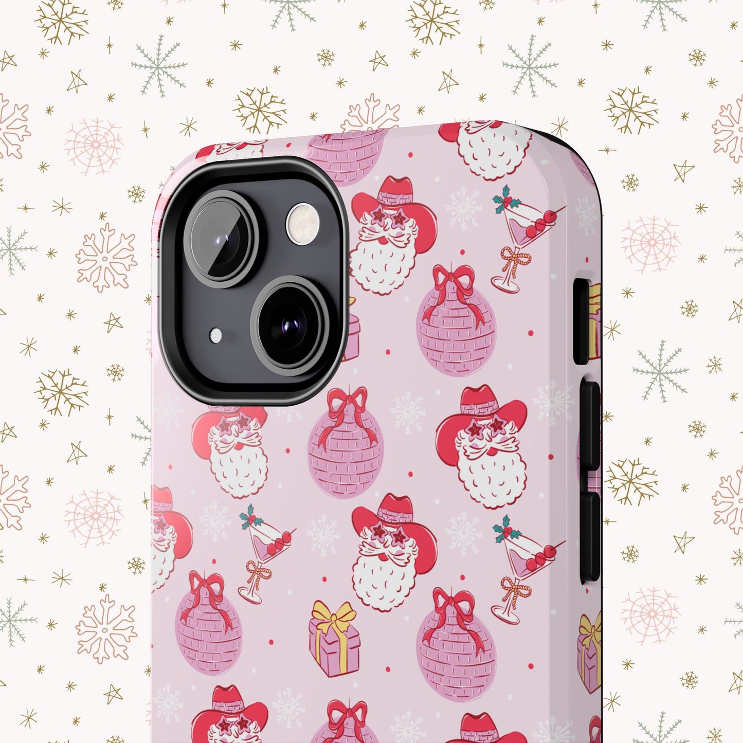 Preppy Pink Santa Phone Case