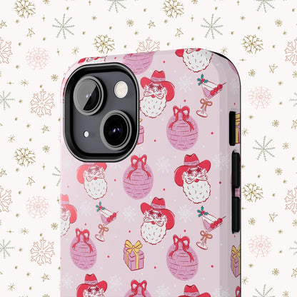 Preppy Pink Santa Phone Case