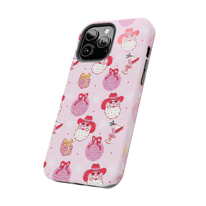 Preppy pink santa phone case