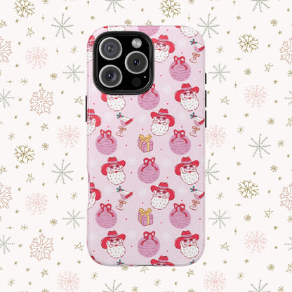Preppy Pink Santa Phone Case