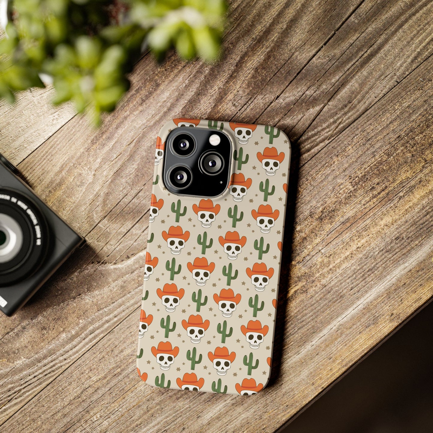 Retro Western Skeleton iPhone Case
