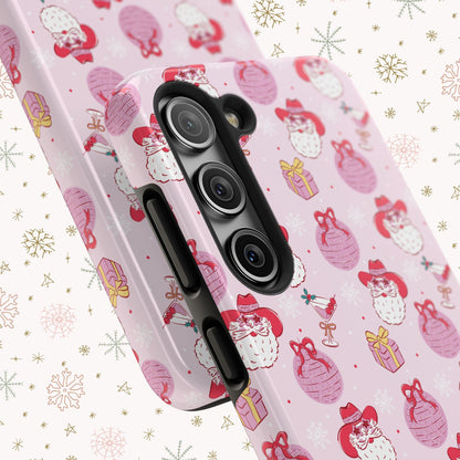 Preppy Pink Santa Phone Case