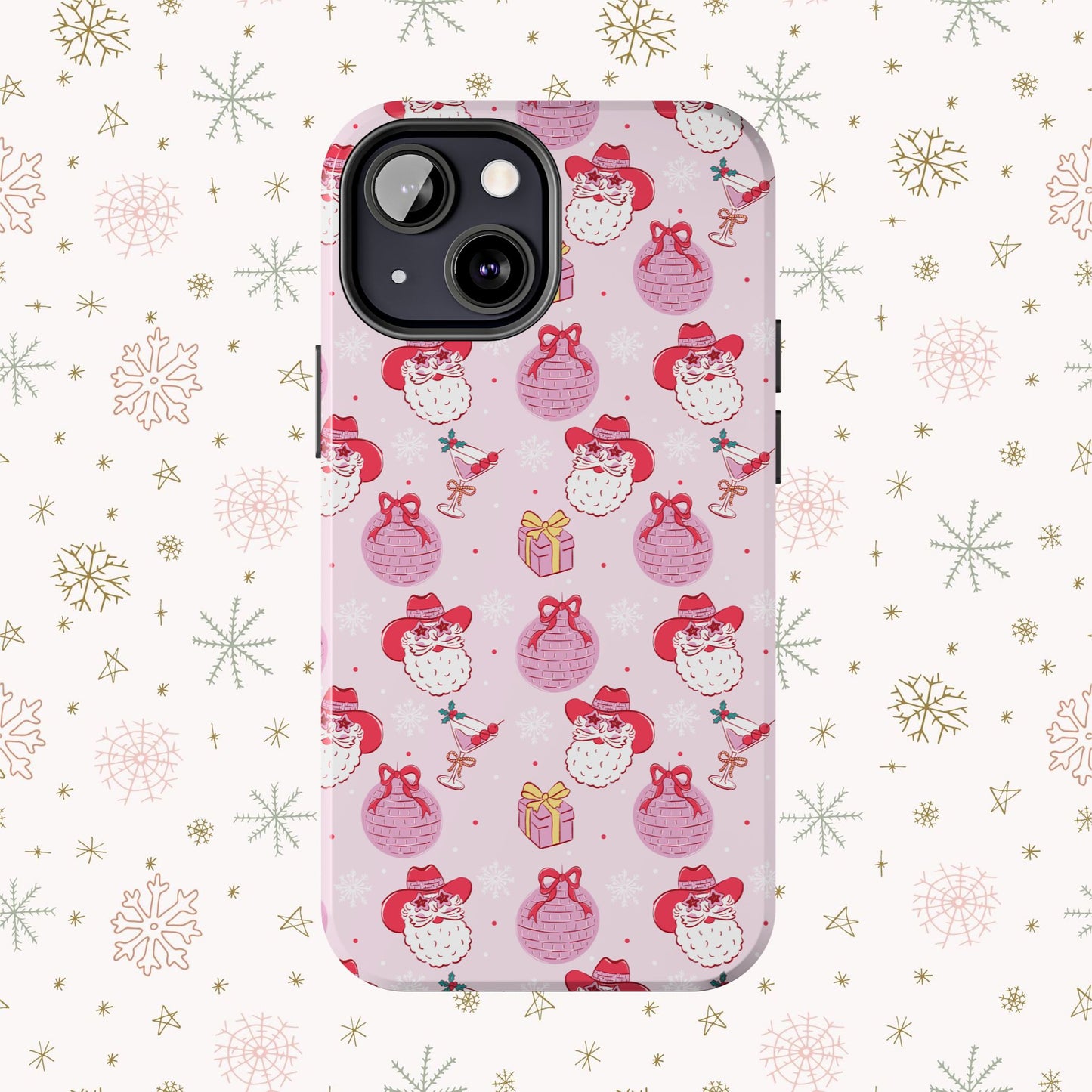 Preppy Pink Santa Phone Case
