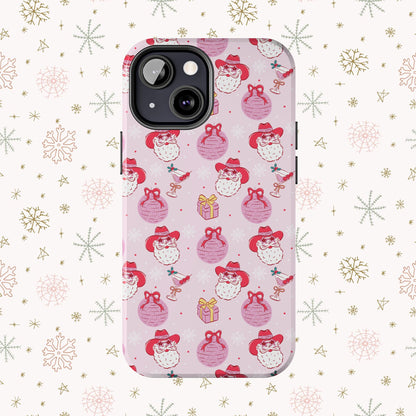 Preppy Pink Santa Phone Case