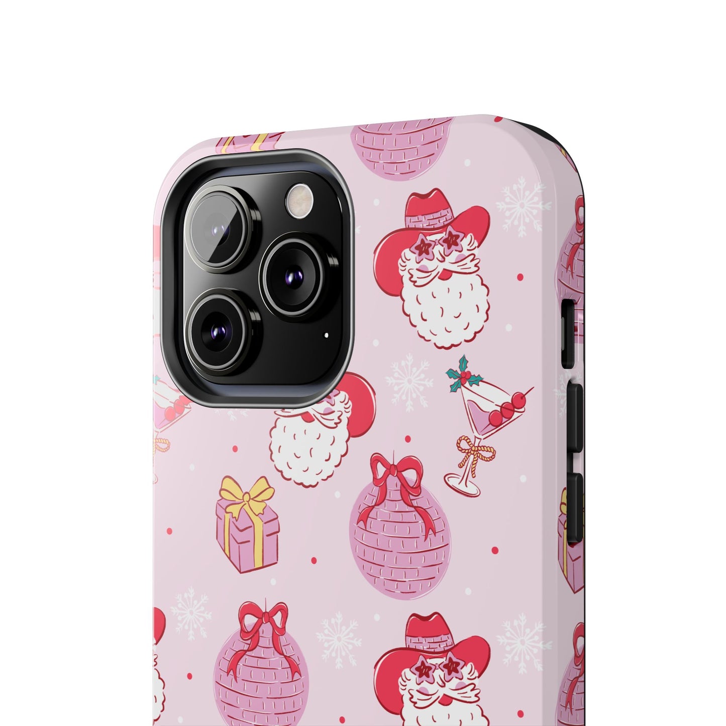 Preppy pink santa phone case