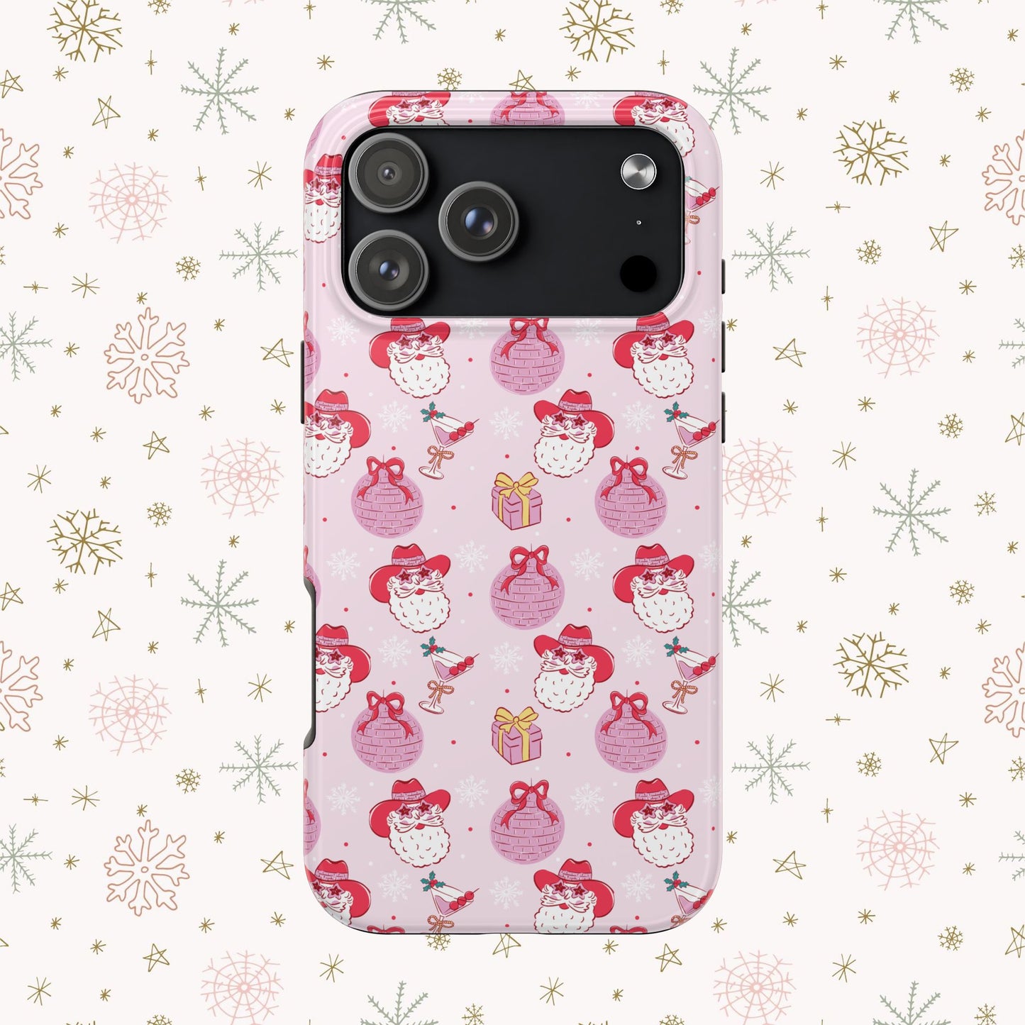 Preppy Pink Santa Phone Case