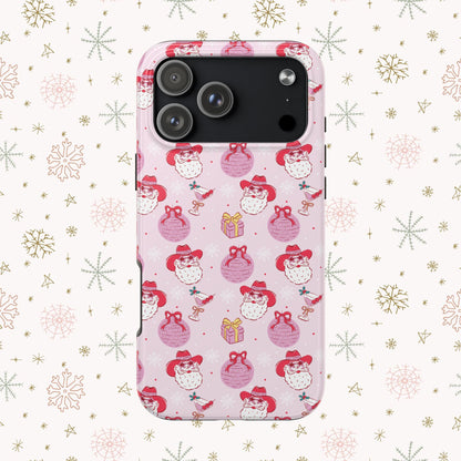 Preppy Pink Santa Phone Case