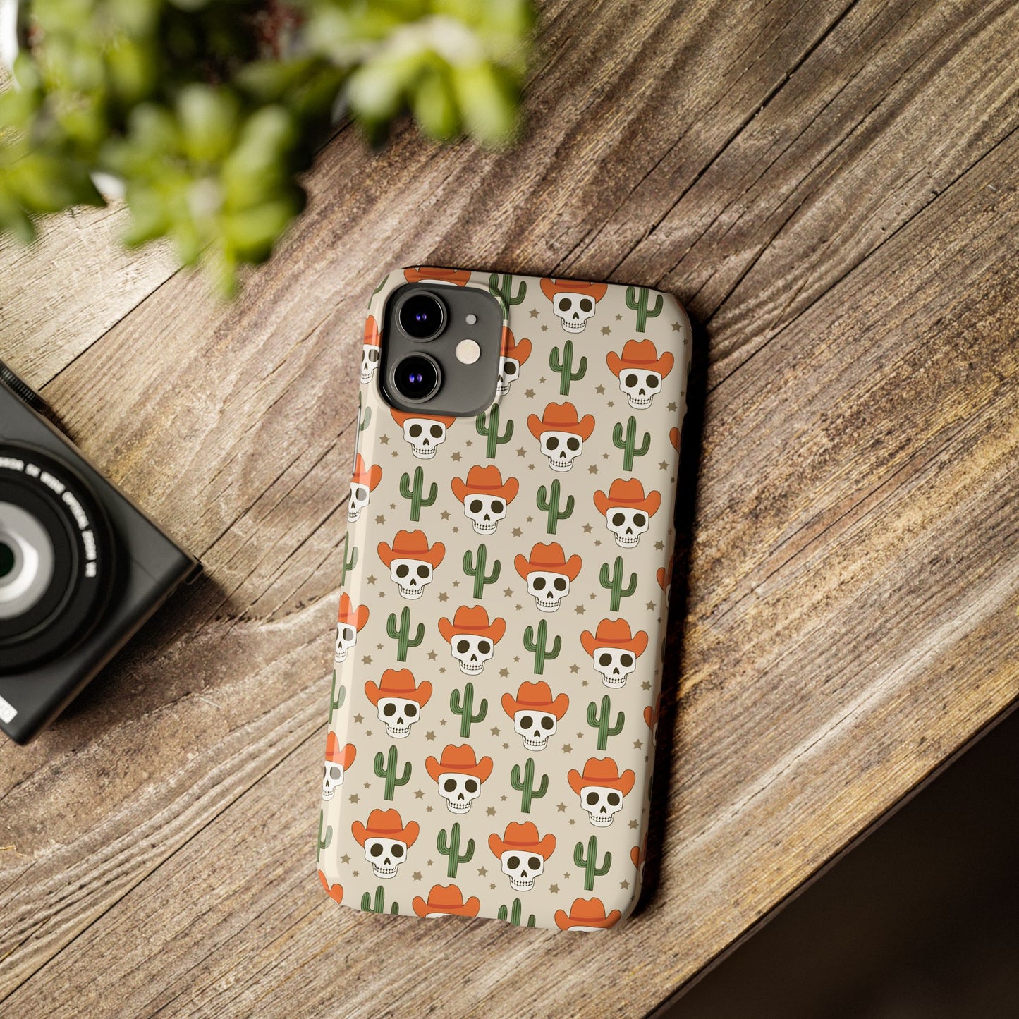 Retro Western Skeleton iPhone Case