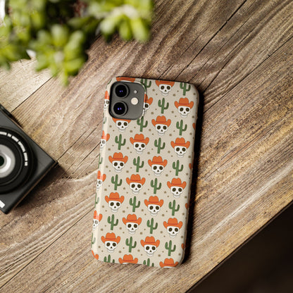 Retro Western Skeleton iPhone Case