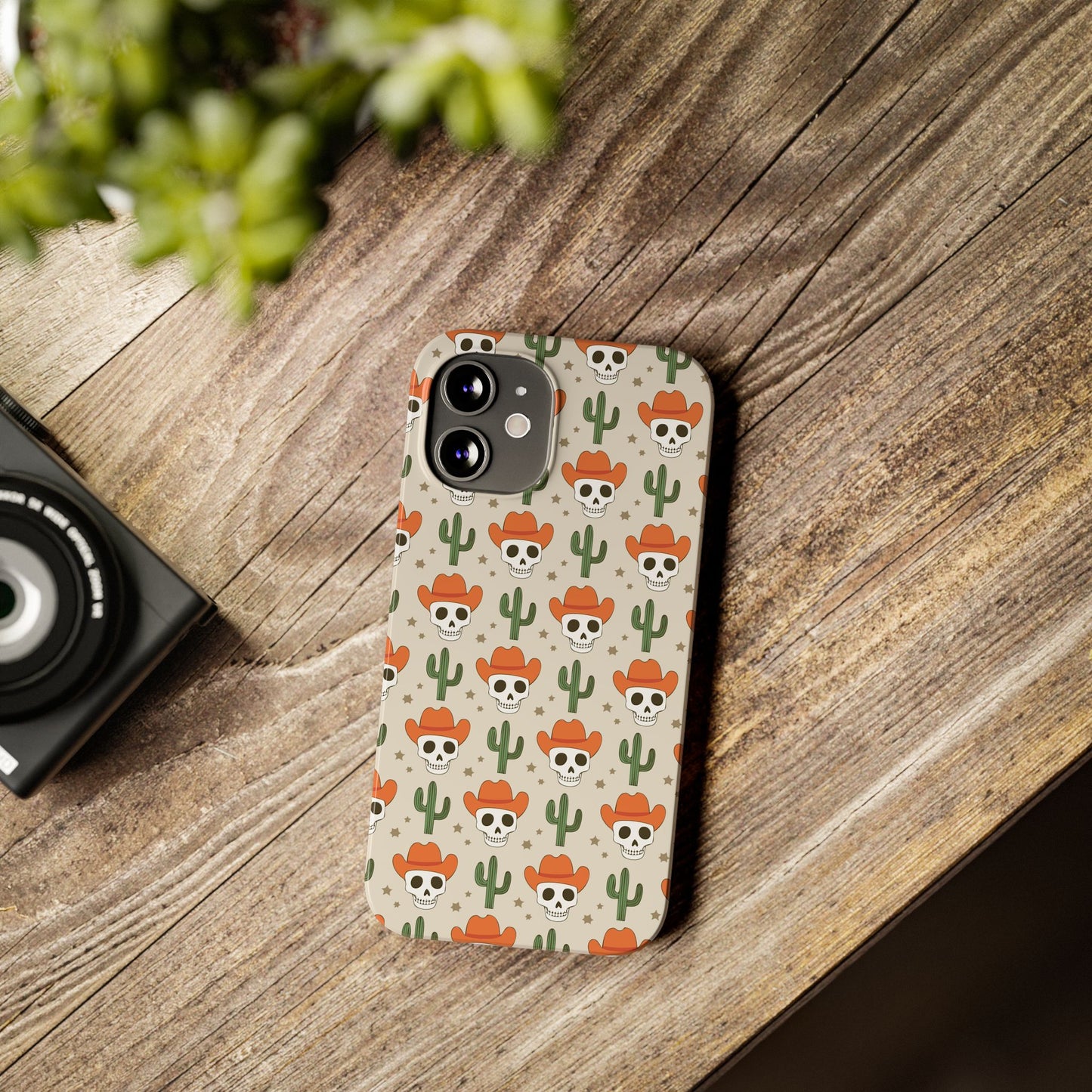 Retro Western Skeleton iPhone Case