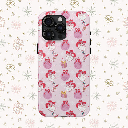 Preppy Pink Santa Phone Case